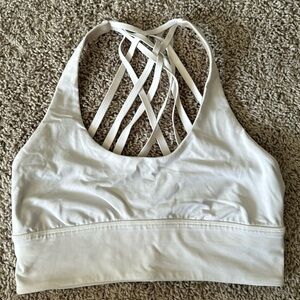 Lululemon free to be Moved Bra *Long line White, size 8